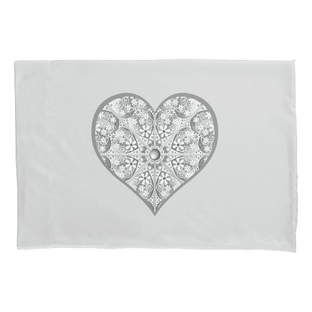 Ceramic Lace Grey Pillowcase (Front)