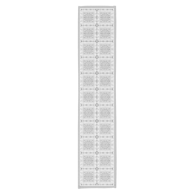 Ceramic Lace grey Short Table Runner (Front)