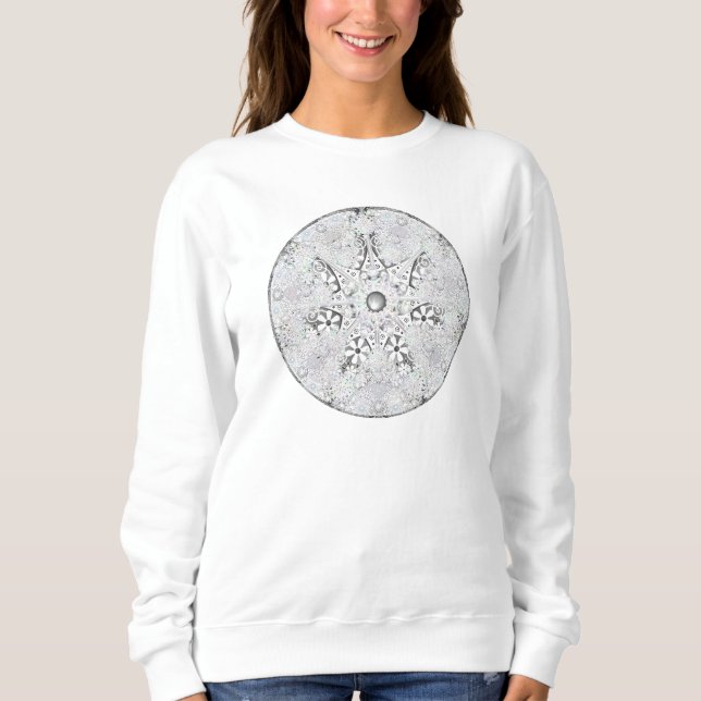 Ceramic lace grey & snowflake sweatshirt (Front)