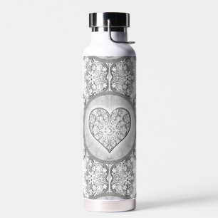Ceramic lace Grey Water Bottle