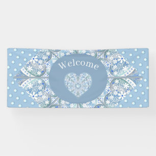 Ceramic Lace Light Blue Banner