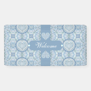 Ceramic lace Light blue Banner