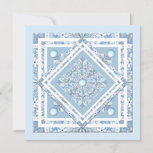 Ceramic Lace light blue Card (Front)