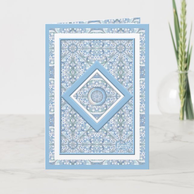 Ceramic Lace Light blue Card (Front)