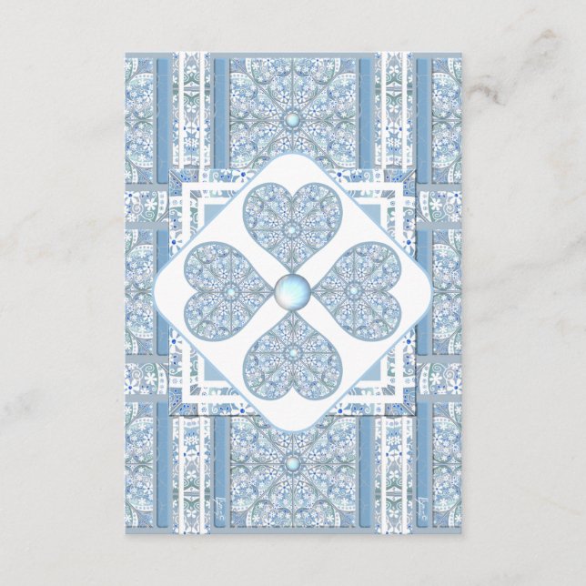 Ceramic Lace Light Blue Enclosure Card (Front)