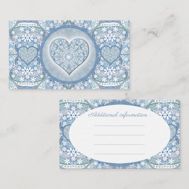 Ceramic lace Light blue Enclosure Card (Front/Back)