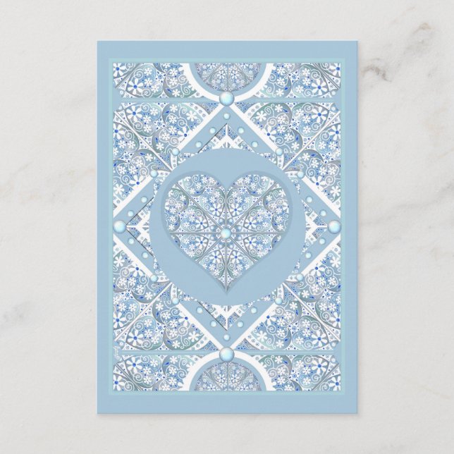 Ceramic lace Light blue Enclosure Card (Front)