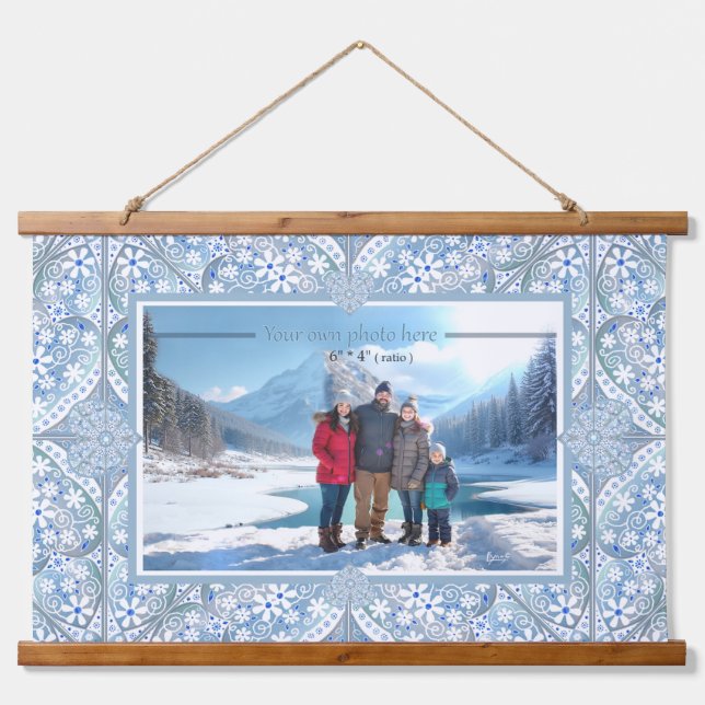 Ceramic Lace Light Blue Hanging Tapestry (Front)