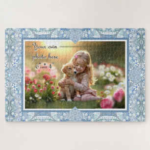 Ceramic Lace Light Blue  Jigsaw Puzzle