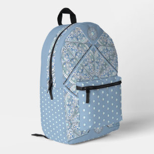 Ceramic Lace light blue Printed Backpack