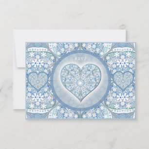 Ceramic Lace Light Blue RSVP Card