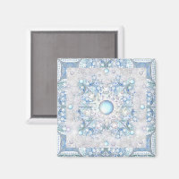 Ceramic lace Light blue & snowflake