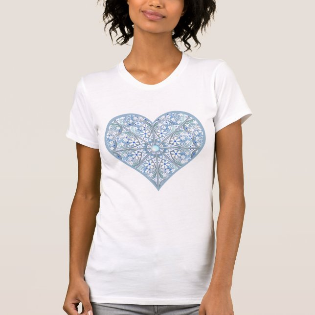 Ceramic Lace Light Blue T-Shirt (Front)
