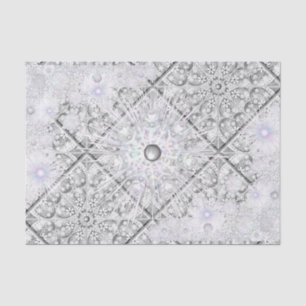 Ceramic lace light grey & snowflake tissue paper