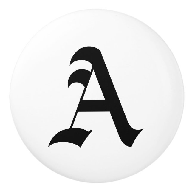 Ceramic Letter Knob Gothic (Front)