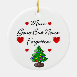 Ceramic Memorial Mom Christmas Tree Ornament