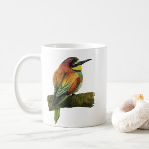 Ceramic mug with Bee-eater design