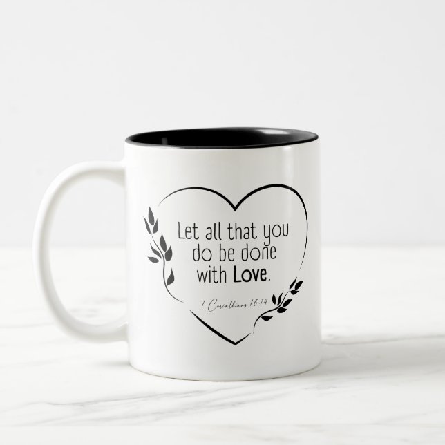 Ceramic Mug with Inspirational Quote (Left)