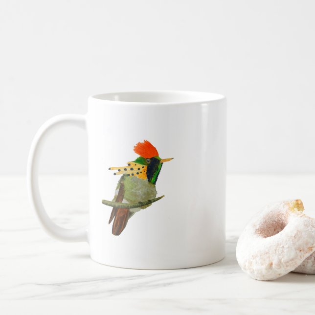 Ceramic mug with Tufted Coquette design (With Donut)