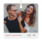 Ceramic Ornament | Minimal Christmas Photo Couple