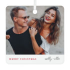 Ceramic Ornament | Minimal Christmas Photo Couple