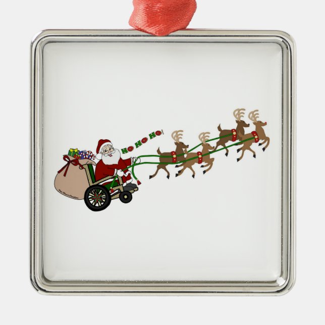 Ceramic Ornament - Wheelchair Santa (Front)