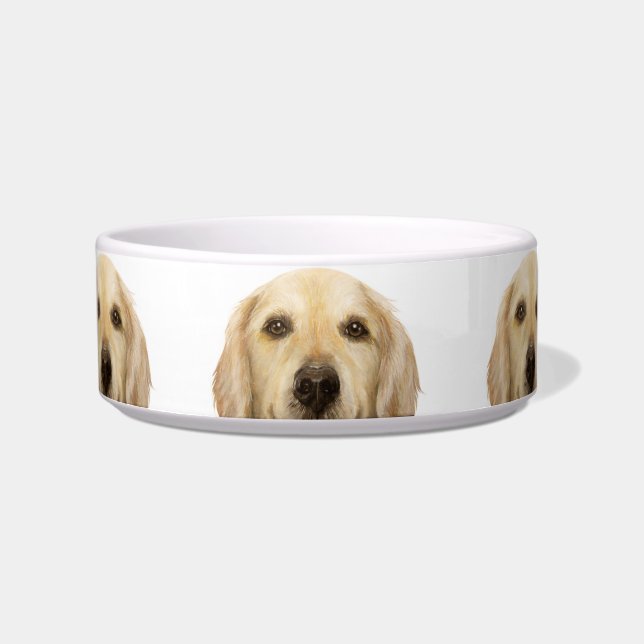 Ceramic Pet Bowl/ golden retriever Bowl (Front)