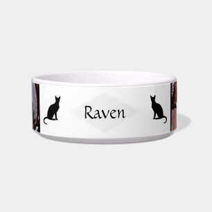 Ceramic Pet Bowl with cats and Sea Shells - HAMbWG