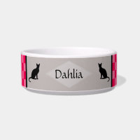 Ceramic Pet Bowl with cats - HAMbWG