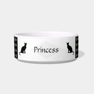 Ceramic Pet Bowl with Diamond Design - HAMbWG