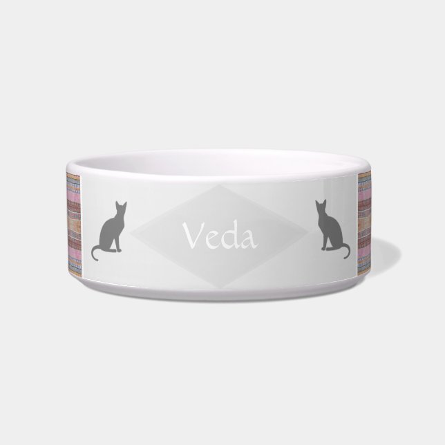 Ceramic Pet Bowl with Pale Pattern  - HAMbWG (Front)
