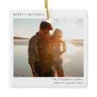 Ceramic Photo Ornament | Minimal Christmas Couple