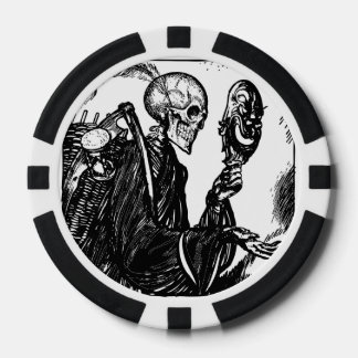 Ceramic Poker Chips, Dark Blue Solid Edge Chips