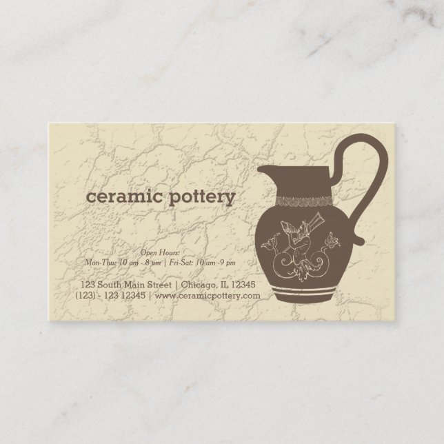 Ceramic Pottery Business Card (Front)