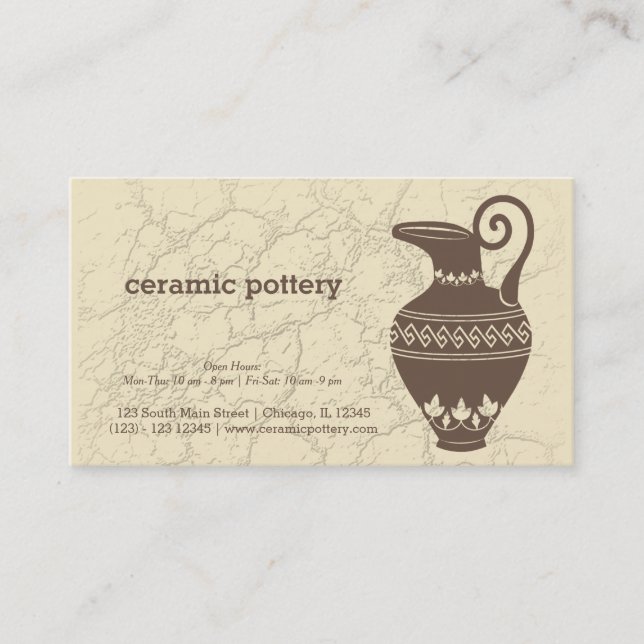 Ceramic Pottery Business Card (Front)