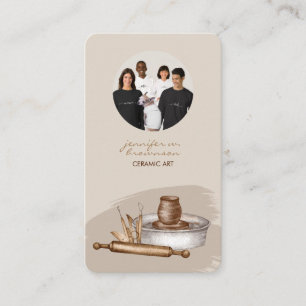 Ceramic Pottery Business Photo Calling Card
