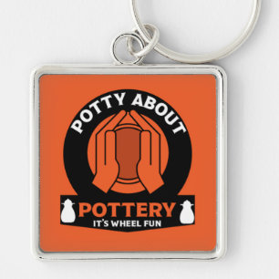 Ceramic Pottery Maker Key Ring
