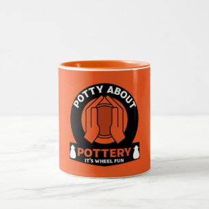 Ceramic Pottery Maker Two-Tone Coffee Mug