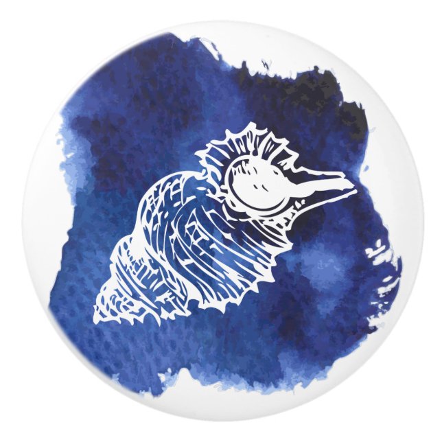 Ceramic Pull, Coastal Living Design, SeaShell Ceramic Knob (Front)