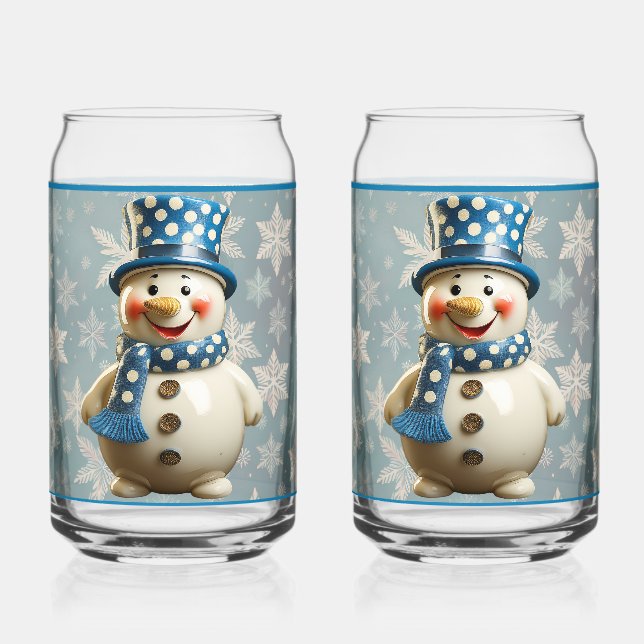 Ceramic Snowman Glass (Front)