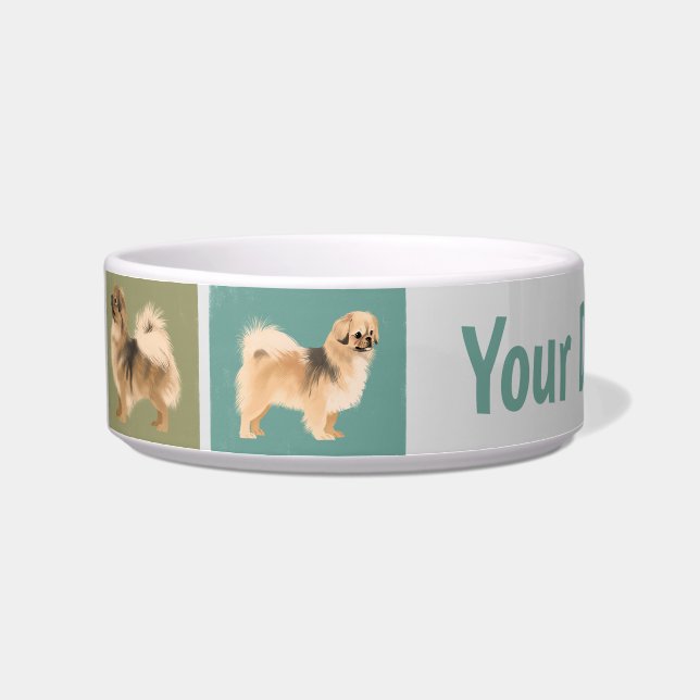 Ceramic Tibetan Spaniel Bowl (Left)