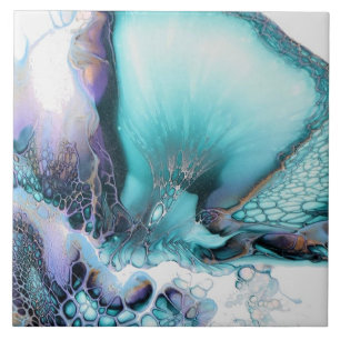 Ceramic Tile - Abstract Alcohol Ink Giclee Print 2