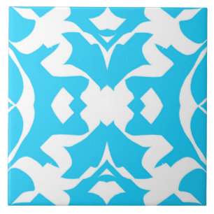 Ceramic Tile, An elegant teal and white design  Ce Tile