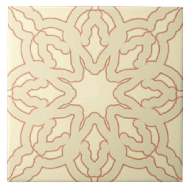Ceramic Tile, An elegant yellow classic design  Tile (Front)