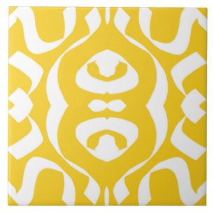Ceramic Tile, An elegant yellow & white design  Tile