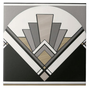 Ceramic Tile - Art Deco Fan Design