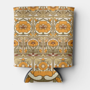 Ceramic Tile: Art Nouveau Style. Can Cooler