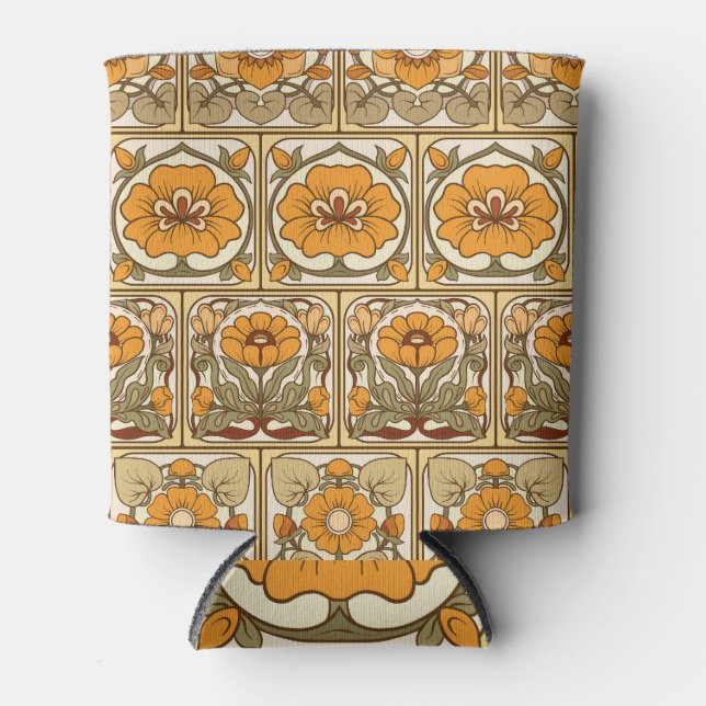Ceramic Tile: Art Nouveau Style. Can Cooler (Front)