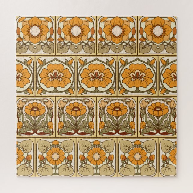 Ceramic Tile: Art Nouveau Style. Jigsaw Puzzle (Vertical)