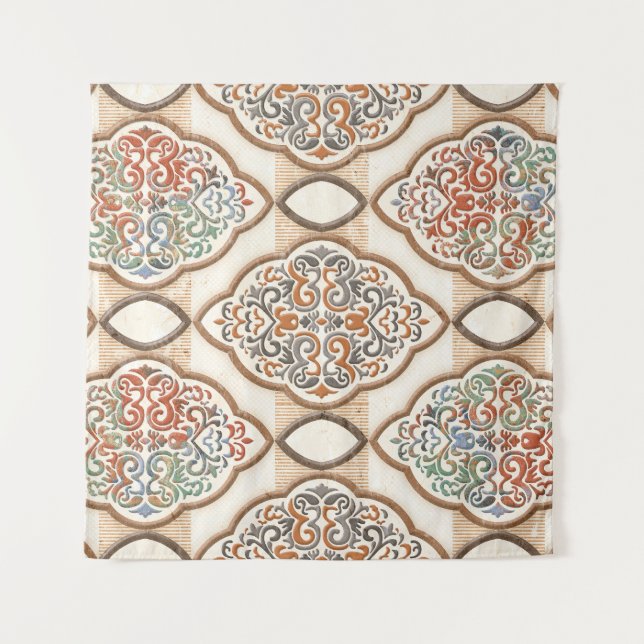 Ceramic Tile: Artistic Wall Decor Tapestry (Front)